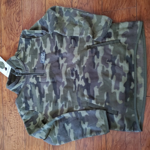 Camo Green Boy's Zip Up Pullover M10/12